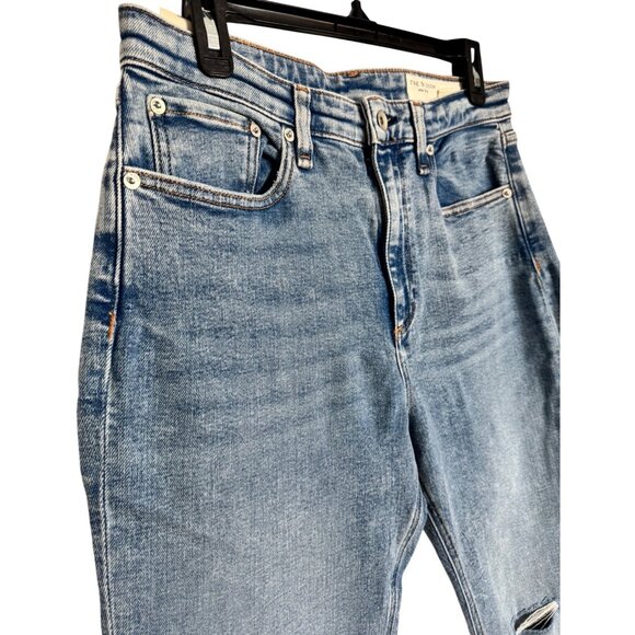 Rag Bone Nina High Rise Ankle Crop Size 30 Jeans Ankle Skinny NWT Wells Holes $2 - Picture 4 of 11